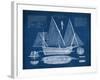 Antique Ship Blueprint III-Vision Studio-Framed Art Print