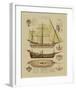 Antique Ship Plan II-null-Framed Giclee Print