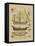 Antique Ship Plan II-Vision Studio-Framed Stretched Canvas