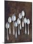 Antique Silver Spoons-null-Mounted Photographic Print