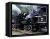 Antique Steam Locomotive, Elbe, Washington, USA-William Sutton-Framed Stretched Canvas