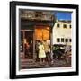 "Antique Store," June 28, 1947-John Falter-Framed Giclee Print