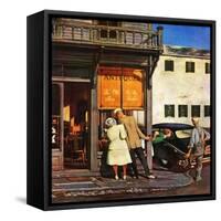 "Antique Store," June 28, 1947-John Falter-Framed Stretched Canvas