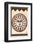 Antique Sunburst Symbol-Rene Stein-Framed Art Print