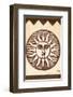 Antique Sunburst Symbol-Rene Stein-Framed Art Print