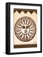 Antique Sunburst Symbol-Rene Stein-Framed Art Print