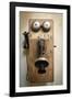 Antique telephone, Tucumcari, New Mexico, Usa.-Julien McRoberts-Framed Photographic Print