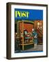 "Antique TV," Saturday Evening Post Cover, October 27, 1962-James Williamson-Framed Premium Giclee Print