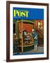 "Antique TV," Saturday Evening Post Cover, October 27, 1962-James Williamson-Framed Giclee Print