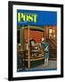 "Antique TV," Saturday Evening Post Cover, October 27, 1962-James Williamson-Framed Giclee Print