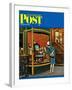 "Antique TV," Saturday Evening Post Cover, October 27, 1962-James Williamson-Framed Giclee Print