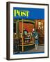 "Antique TV," Saturday Evening Post Cover, October 27, 1962-James Williamson-Framed Giclee Print