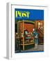 "Antique TV," Saturday Evening Post Cover, October 27, 1962-James Williamson-Framed Giclee Print