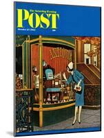 "Antique TV," Saturday Evening Post Cover, October 27, 1962-James Williamson-Mounted Giclee Print