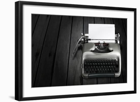 Antique Typewriter-Policas-Framed Art Print