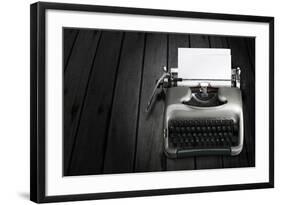 Antique Typewriter-Policas-Framed Art Print