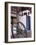 Antique wagon wheel, Old Town Albuquerque, New Mexico-Jerry Ginsberg-Framed Photographic Print