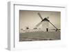 Antique windmills in a field, Campo De Criptana, Ciudad Real Province, Castilla La Mancha, Spain-null-Framed Photographic Print