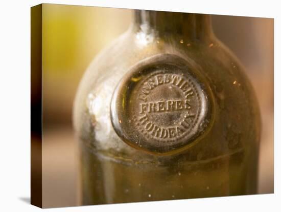 Antique Wine Bottle with Molded Seal, Chateau Belingard, Bergerac, Dordogne, France-Per Karlsson-Stretched Canvas