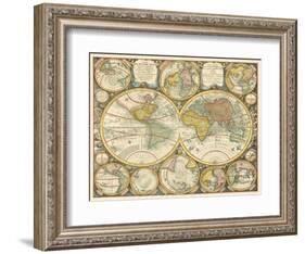 Antique World Globes-null-Framed Art Print