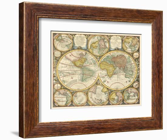 Antique World Globes-null-Framed Art Print