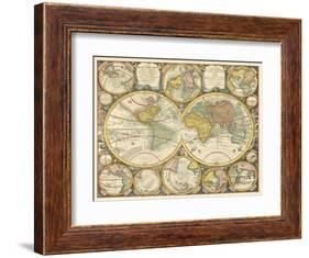 Antique World Globes-null-Framed Art Print