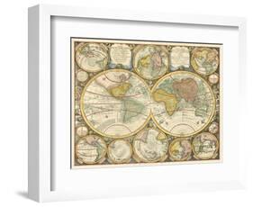 Antique World Globes-null-Framed Art Print