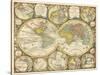 Antique World Globes-null-Stretched Canvas