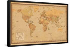 Antique World Map 2023-Trends International-Framed Poster