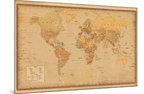 Antique World Map 2023-Trends International-Mounted Poster