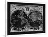 Antique World Map-Adam Shaw-Framed Art Print