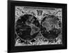 Antique World Map-Adam Shaw-Framed Art Print