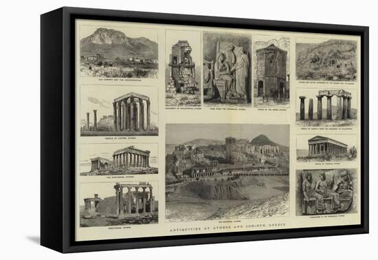 Antiquities at Athens and Corinth, Greece-null-Framed Stretched Canvas