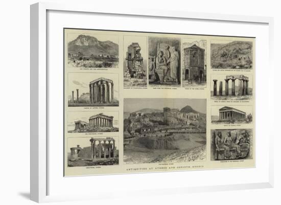 Antiquities at Athens and Corinth, Greece-null-Framed Giclee Print