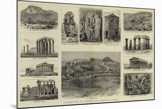 Antiquities at Athens and Corinth, Greece-null-Mounted Giclee Print