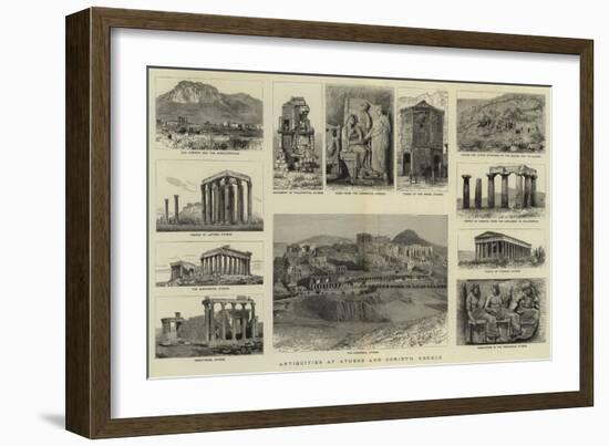 Antiquities at Athens and Corinth, Greece-null-Framed Giclee Print