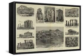 Antiquities at Athens and Corinth, Greece-null-Framed Stretched Canvas