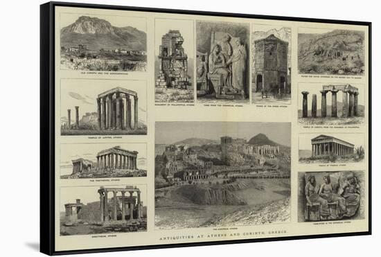 Antiquities at Athens and Corinth, Greece-null-Framed Stretched Canvas