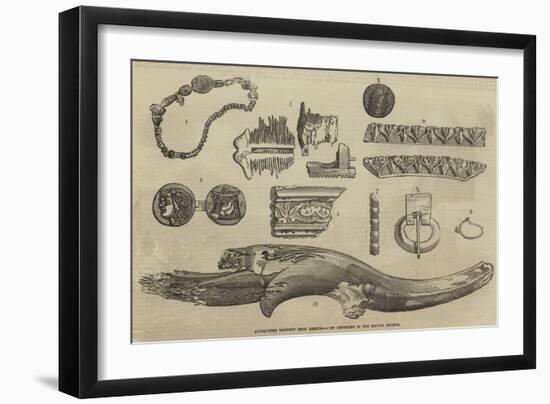 Antiquities Brought from Kertch, Just Deposited in the British Museum-null-Framed Giclee Print