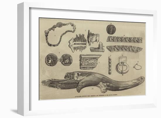 Antiquities Brought from Kertch, Just Deposited in the British Museum-null-Framed Giclee Print