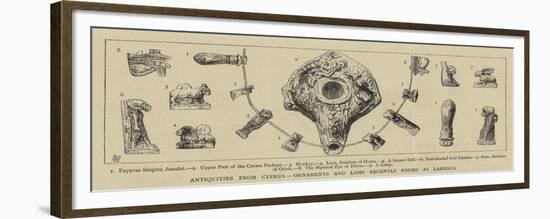 Antiquities from Cyprus, Ornaments and Lamp Recently Found at Larnaca-null-Framed Giclee Print