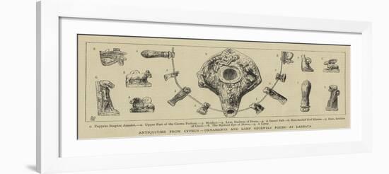 Antiquities from Cyprus, Ornaments and Lamp Recently Found at Larnaca-null-Framed Giclee Print