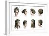 Antiquity Mode. Hairstyle of Women (Top) and Men (Bottom) Showing Different Haircuts in the Period-null-Framed Giclee Print