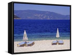 Antisamos Beach, Cephalonia, Ionian Islands, Greece, Europe-Jonathan Hodson-Framed Stretched Canvas
