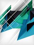 Paper Business Triangles Abstract Background for Templates, Technology, Presentation, Banner, Layou-antishock-Art Print