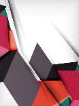 Paper Business Triangles Abstract Background for Templates, Technology, Presentation, Banner, Layou-antishock-Framed Art Print