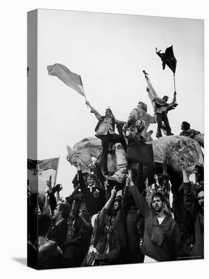 Antiwar Demonstrators Protesting US Involvement in Vietnam War Outside Dem. National Convention-Charles H^ Phillips-Stretched Canvas