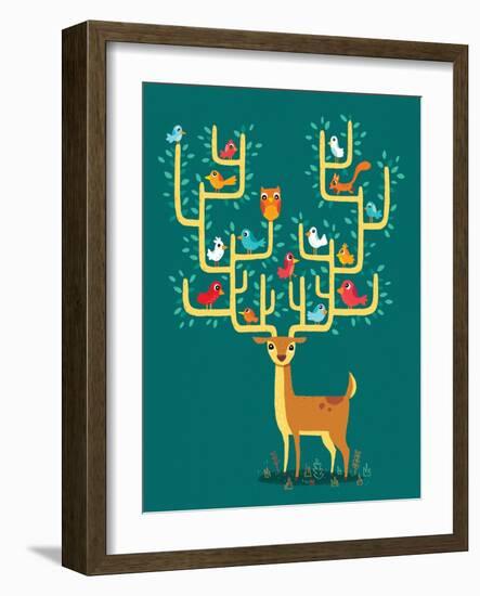 Antler City-Michael Buxton-Framed Art Print