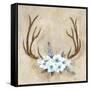 Antlers and Flowers-Marilyn Dunlap-Framed Stretched Canvas