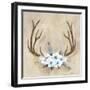 Antlers and Flowers-Marilyn Dunlap-Framed Art Print